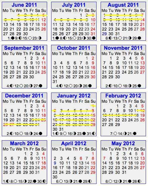 2011 calendar may june. June 2011–May 2012 Calendar