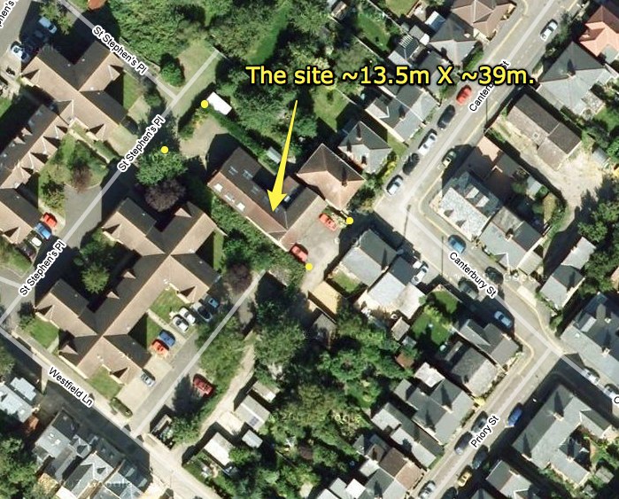 Aerial view of office