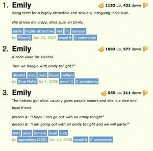 Emily in The Urban Dictionary