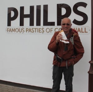 Geoff with Philps Cornish pasty