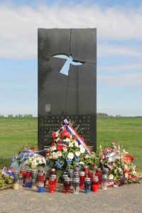 memorial at the mass burial pit