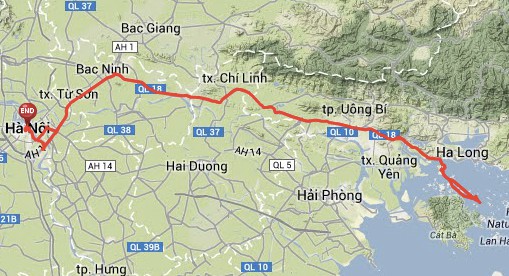 Hanoi to Halong bay