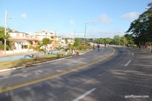 Cuban motorway being white washed