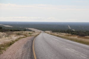 Dropping down to the Botswana plains