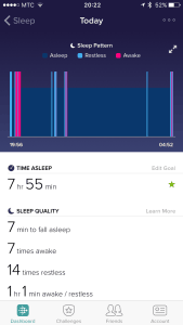 Fitbit sleep record