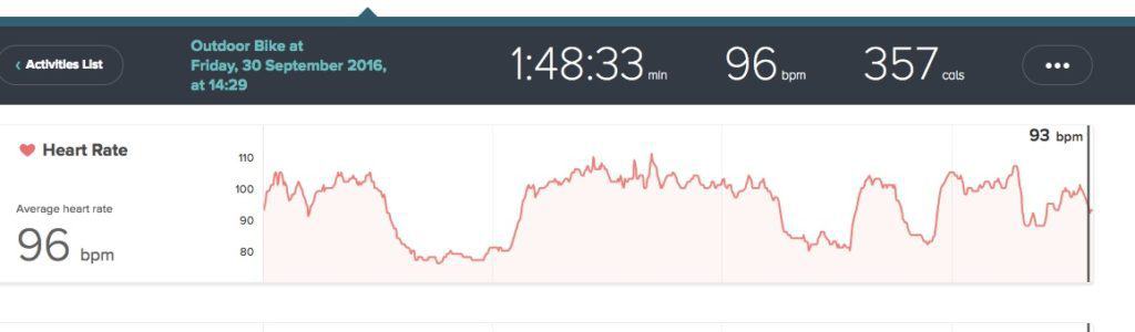 Heart rate for a bit of the day