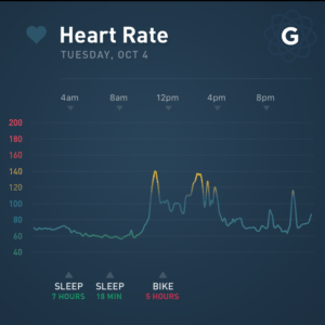 Heart rate for 4/10/16